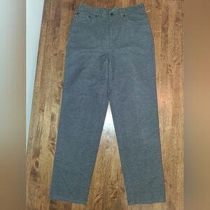 Lauren Ralph Lauren Dark Grey Knit Denim Straight 5 Pocket Style 10